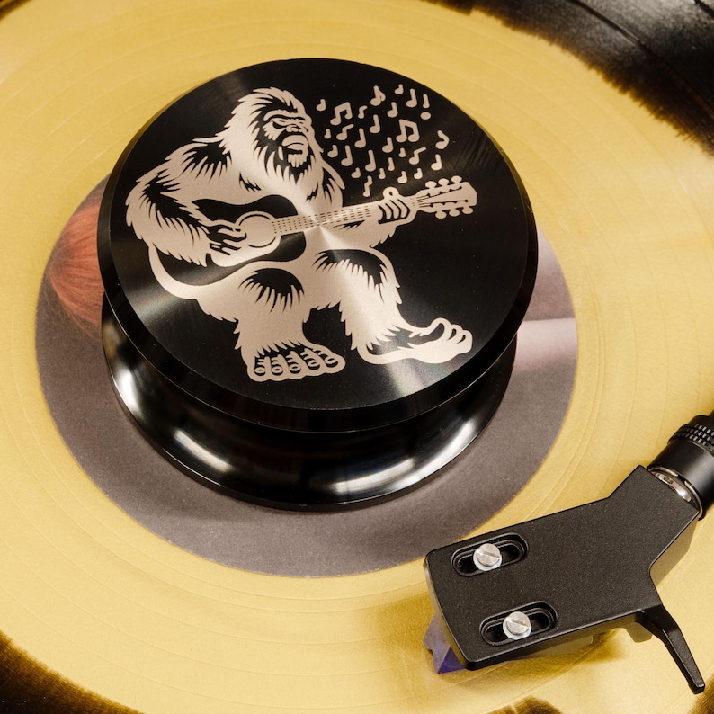 Gear Forever Bigfoot engraved aluminum record weight